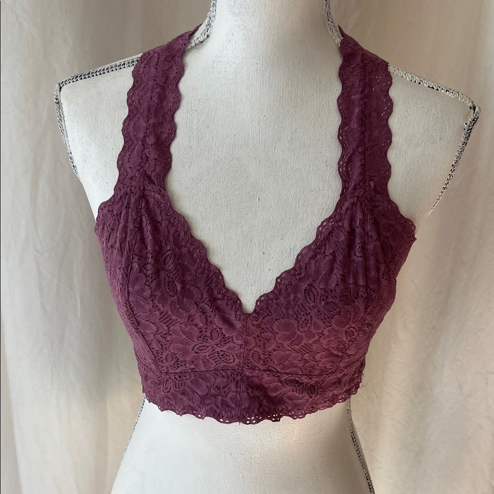 Felina Lace Halter Bandeau - Deep Purple